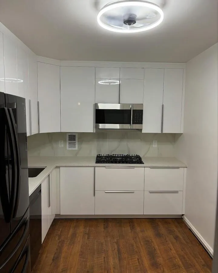 Renovated kitchen with quartz countertops in Morris